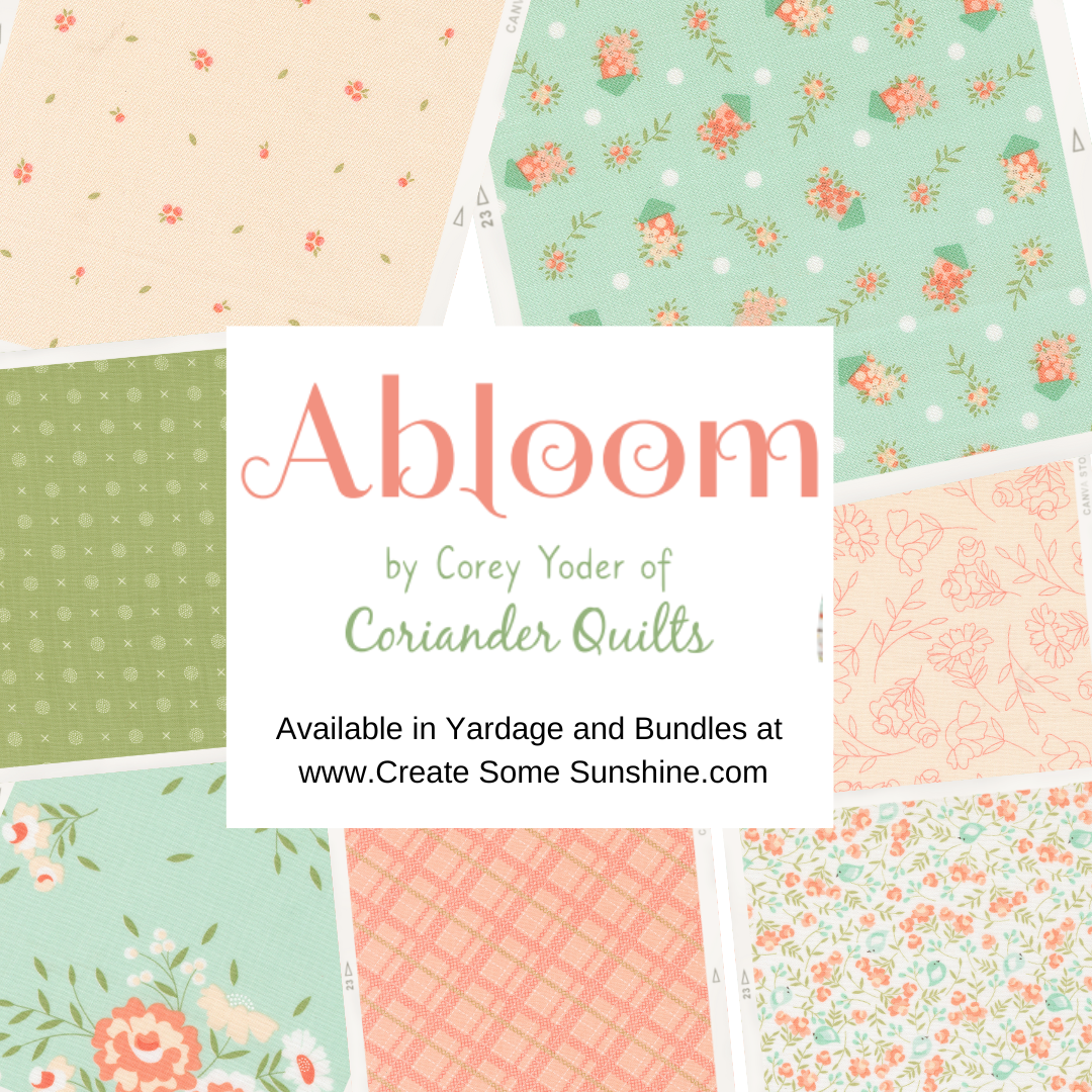 Abloom by Corey Yoder for Moda Fabrics, Half Yard and Fat Quarter Bundles (7 fabrics)