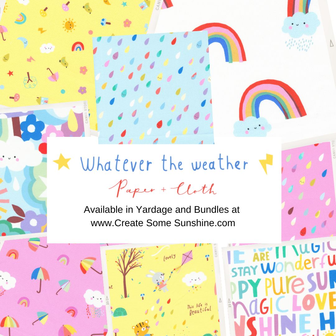 Whatever the Weather by Paper+Cloth for Moda Fabrics, Half Yard and Fat Quarter Bundles (8 fabrics)