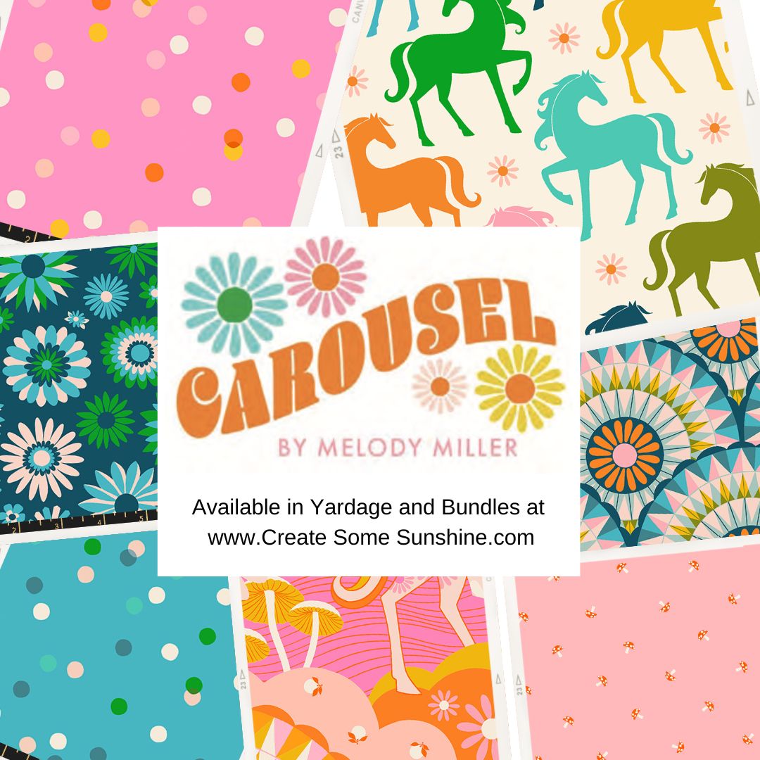 Carousel by Melody Miller for Ruby Star Society, Curated Half Yard and Fat Quarter Bundles (7 fabrics)
