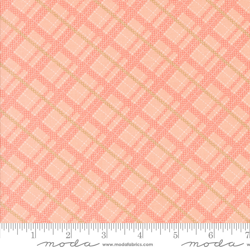 Abloom Stitched Plaid Checks and Plaids Bubble Gum by Corey Yoder of Moda Fabrics, 29214 13, 1/2 yard increments