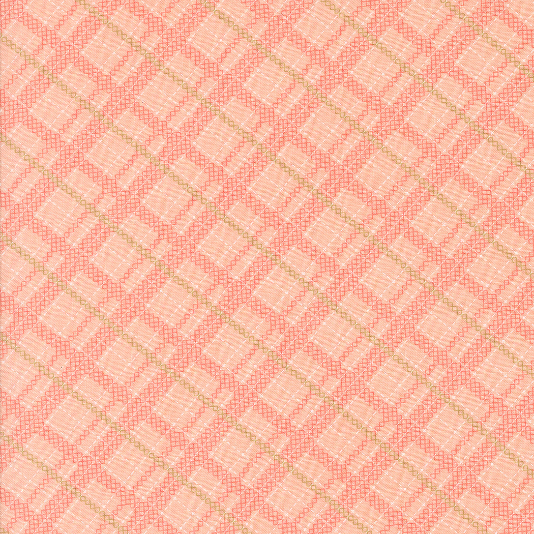 Abloom Stitched Plaid Checks and Plaids Bubble Gum by Corey Yoder of Moda Fabrics, 29214 13, 1/2 yard increments