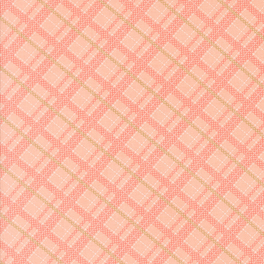 Abloom Stitched Plaid Checks and Plaids Bubble Gum by Corey Yoder of Moda Fabrics, 29214 13, 1/2 yard increments