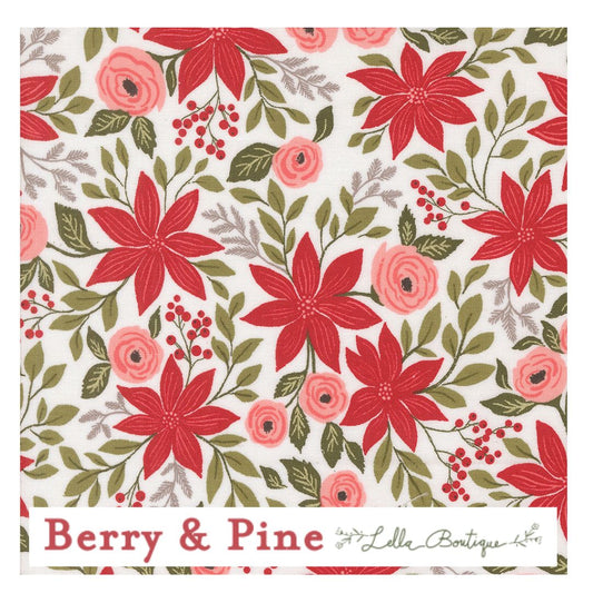Berry and Pine Curated Fat Quarter and Half Yard Bundle (7 fabrics) by Lella Boutique for Moda Fabrics