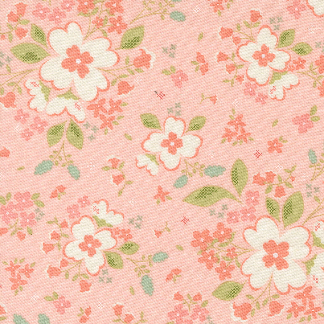 Sunbonnet Pretty Petals Large Floral Pink by My Sew Quilty Life of Moda Fabrics 31760 15, 1/2 yard increments