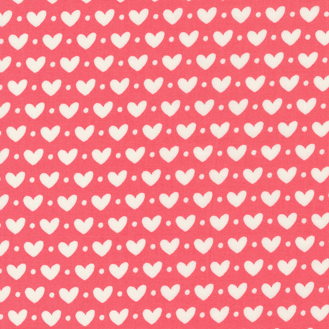 Sincerely Yours Candy Hearts Flamingo by Sherri and Chelsi for Moda Fabrics, 37610 16, 1/2 yard increments