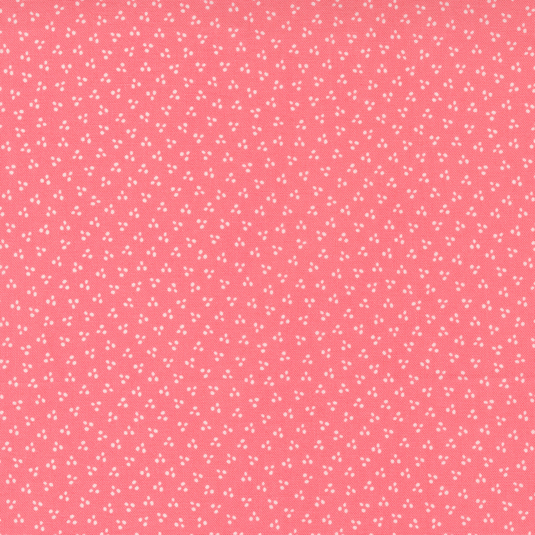 Sincerely Yours Spring Dots Flamingo by Sherri and Chelsi for Moda Fabrics, 37615 17, 1/2 yard increments