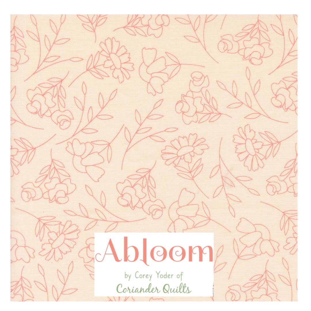 Abloom by Corey Yoder for Moda Fabrics, Half Yard and Fat Quarter Bundles (7 fabrics)