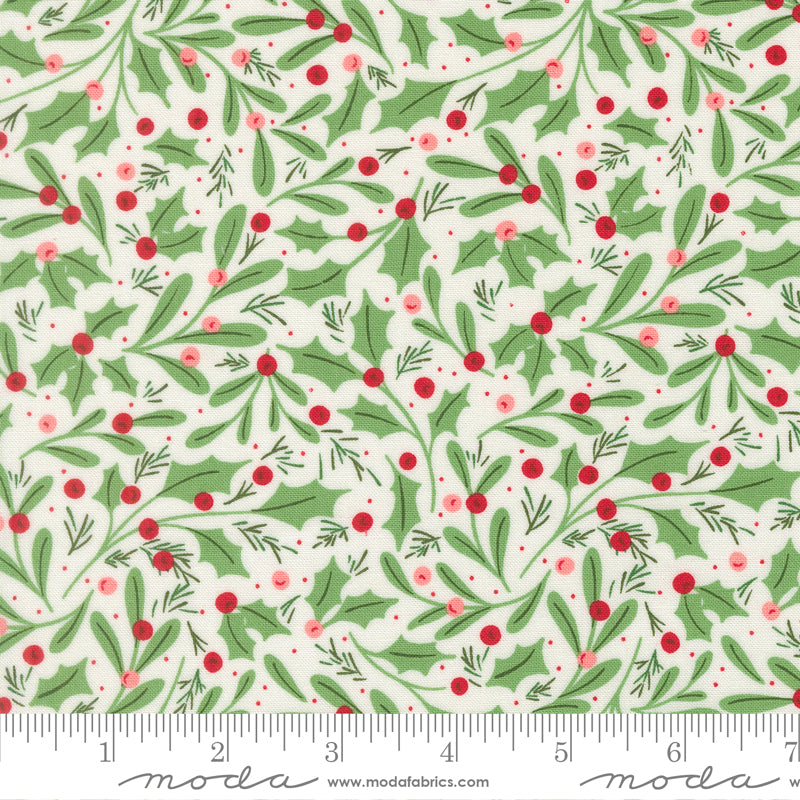 Merrily on High Snow by Sweetfire Road Design Co. of Moda Fabrics 43211 11, 1/2 yard increments