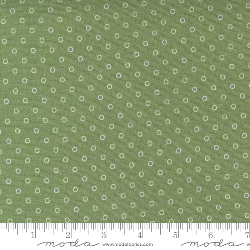 Nantucket Summer Smitten Dots Grass by Camille Roskelley of Moda Fabrics 55264 16, 1/2 yard increments
