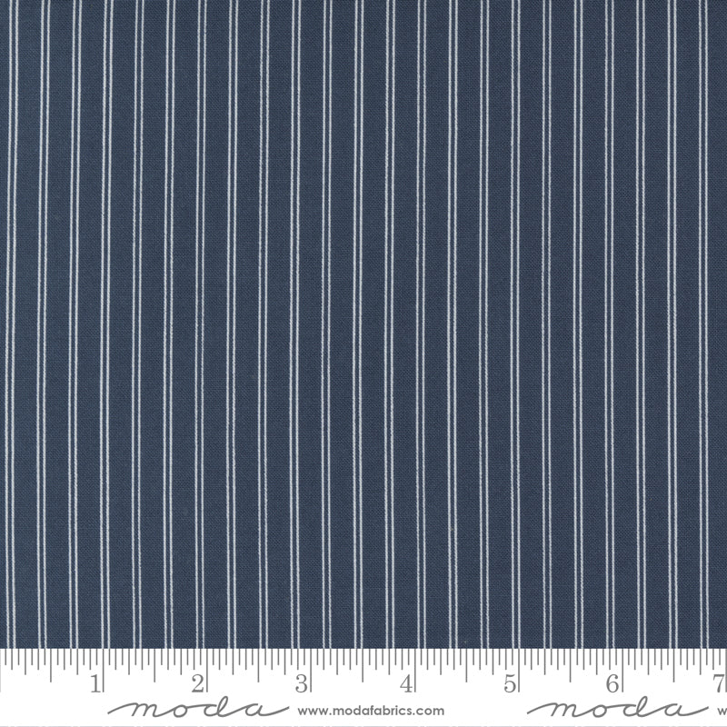 Nantucket Summer Stripes Navy by Camille Roskelley of Moda Fabrics 55267 13, 1/2 yard increments