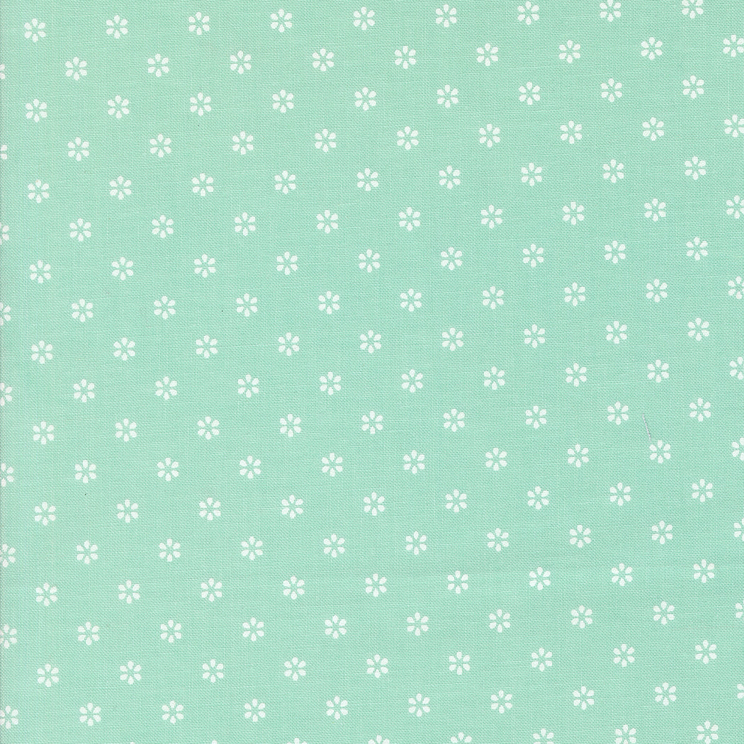 Summertime Sunshine Small Floral Aqua by Camille Roskelley of Moda Fabrics 55322 19, 1/2 yard increments