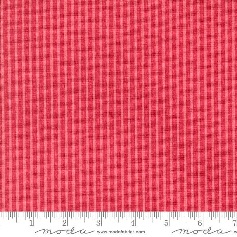 Summertime Simple Stripe Stripes Red by Camille Roskelley of Moda Fabrics 55324 12, 1/2 yard increments