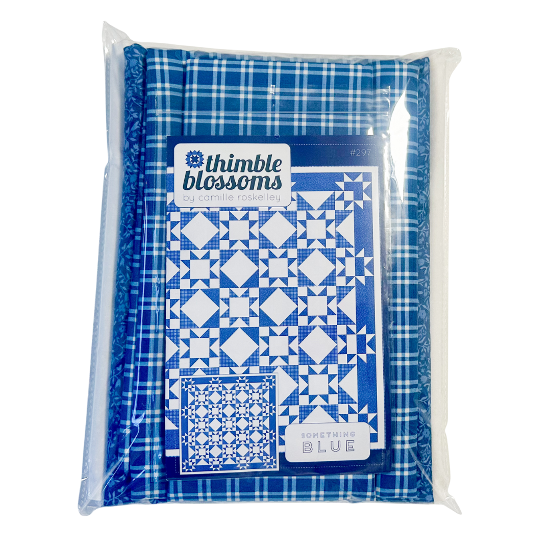 Something Blue Quilt Kit, Blueprint Fabric by Camille Roskelley for Moda Fabrics, Quilt Top (Finished Size 74" x 74") plus binding