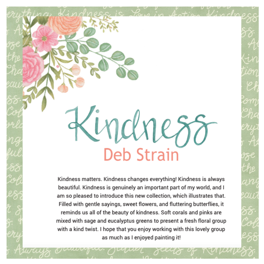 Kindness Curated Bundle (6 fabrics) by Deb Strain for Moda Fabrics, Half Yard and Fat Quarter Bundles