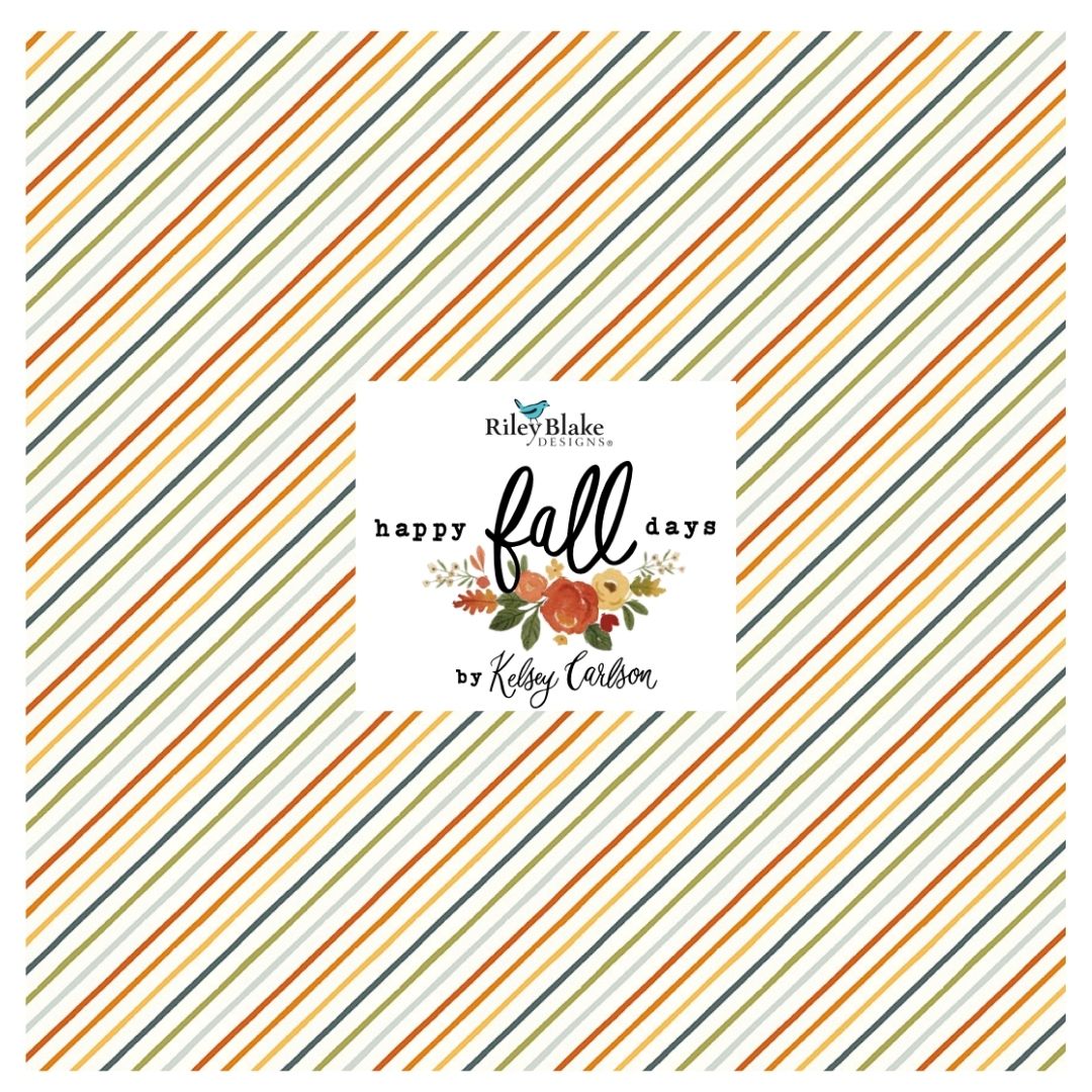 Happy Fall Days Curated Bundles by Kelsey Carlson for Riley Blake Fabrics, Half Yard and Fat Quarter Bundles (7 fabrics)