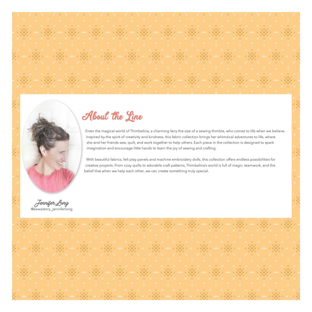 Thimbelina & the Sewing Fairies by Jennifer Long for Riley Blake Fabrics, Curated 7 Fabric Half Yard and Fat Quarter Bundles