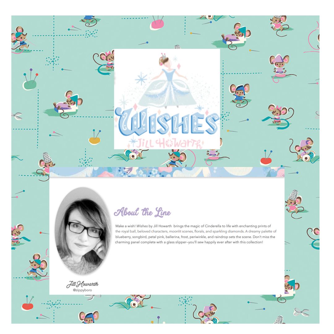Wishes Bundle 1 by Jill Howarth Curated Fat Quarter and Half Yard Bundles (7 fabrics) by Riley Blake Designs