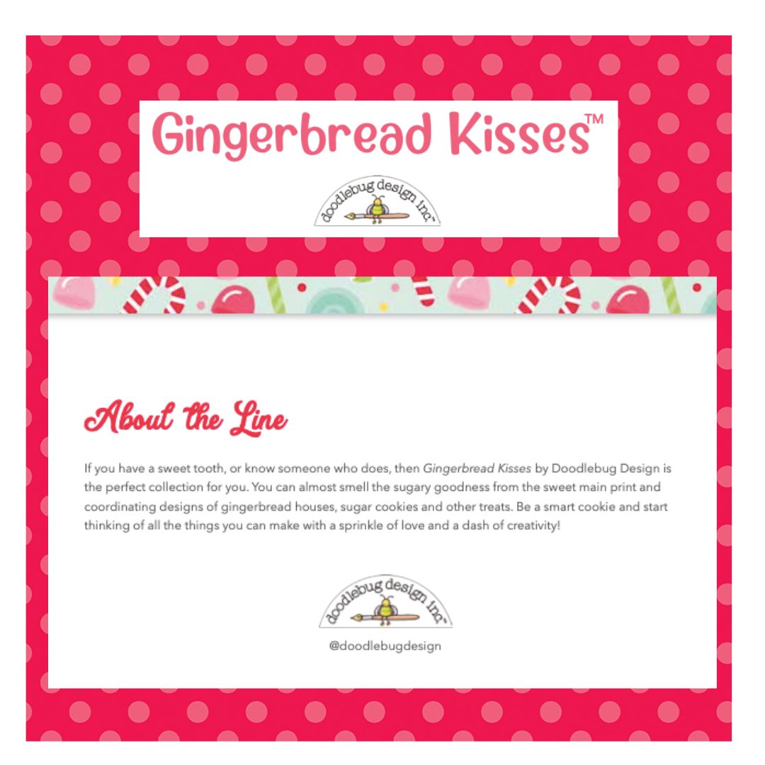 Gingerbread Kisses Main Blue by Doodlebug Design Inc for Riley Blake Fabrics C16440-BLUE, 1/2 yard increments