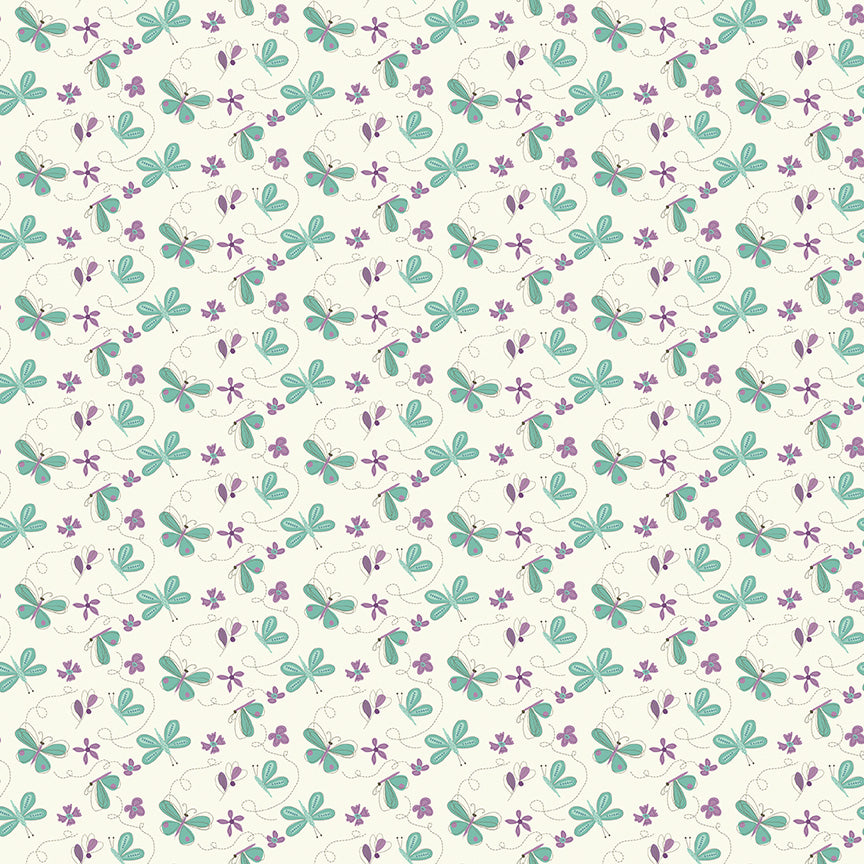 Hello Spring Butterflies Cream for Riley Blake Fabrics C12961-CREAM