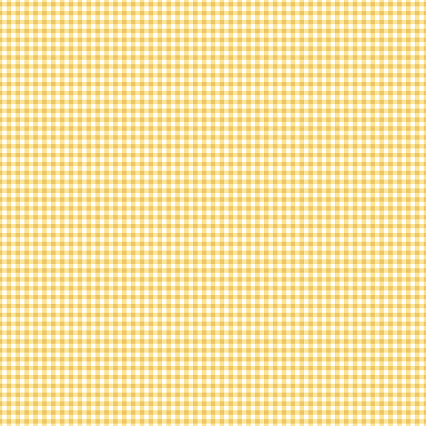 Gone Glamping Gingham Yellow by Lori Whitlock for Riley Blake Fabrics C14795-YELLOW, 1/2 yard increments