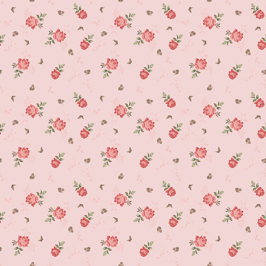 Anne of Green Gables Roses Pink for Riley Blake Fabrics, C16124-PINK, 1/2 yard increments