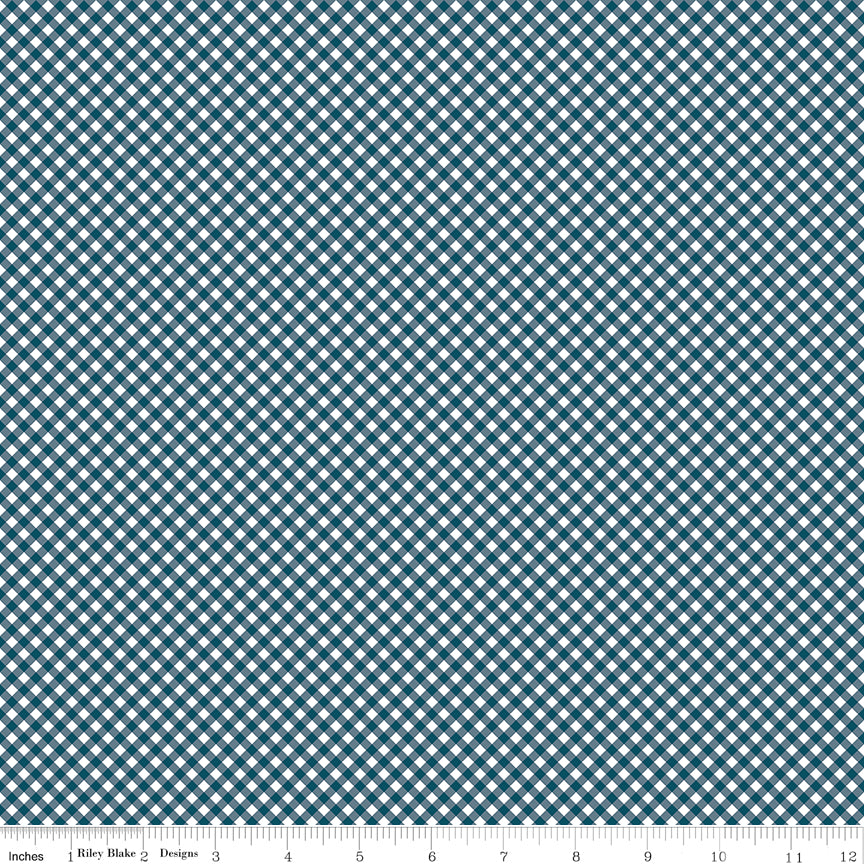 Baby Boy Gingham Oxford by Lori Whitlock for Riley Blake Designs, C16765-OXFORD, 1/2 yard increments