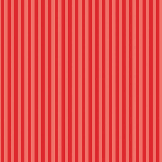 Firecracker Stripes Red Hen by My Mind's Eye for Riley Blake Fabrics, C17205-REDHEN, 1/2 yard increments