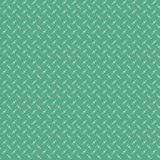 Berry & Sage Flower Bud Alpine by Lori Holt for Riley Blake Fabrics C17392-ALPINE, 1/2 yard increments