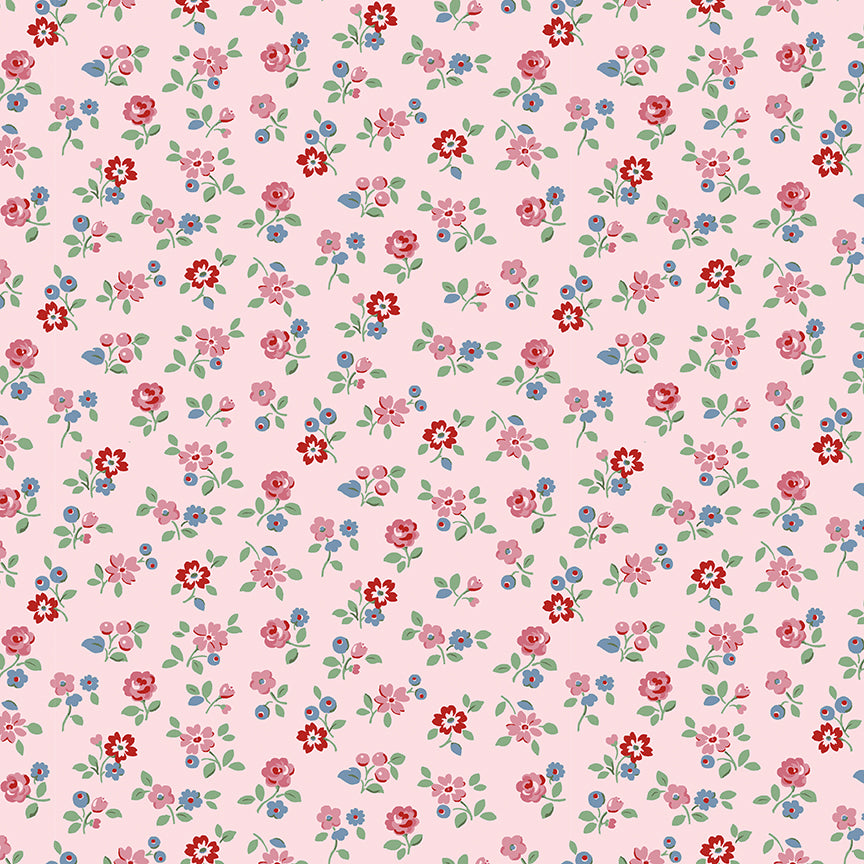 Cath Kidston Signature Collection by Cath Kidston of Riley Blake Designs C18373-PINK, 1/2 yard increments