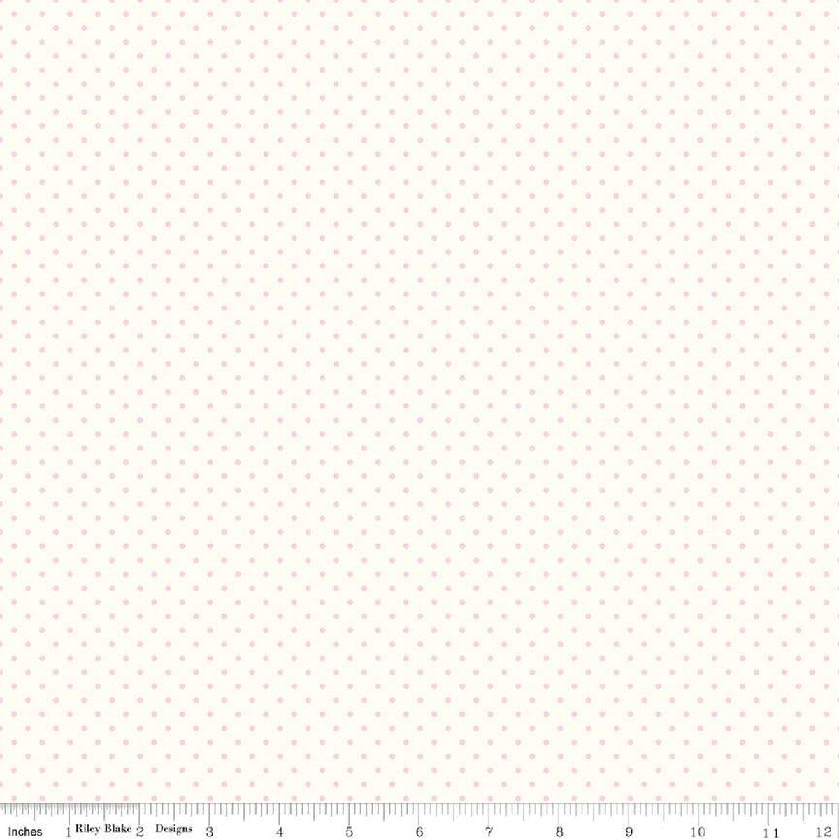 Swiss Dot On Cream Baby Pink, C600-BABY PINK
