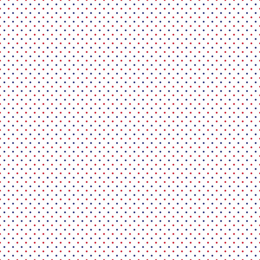 Swiss Dot on White Patriotic, C660-PATRIOTIC