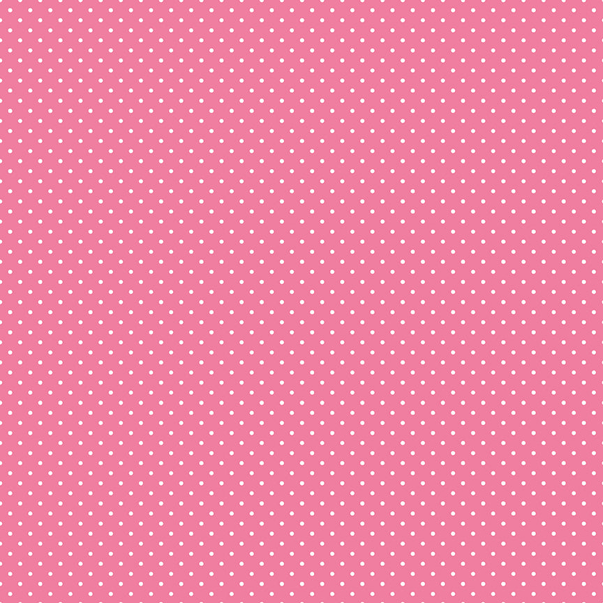 Swiss Dot White On Hot Pink Fabric by Riley Blake Designs, C670-70 HOTPINK, 1/2 yard increments