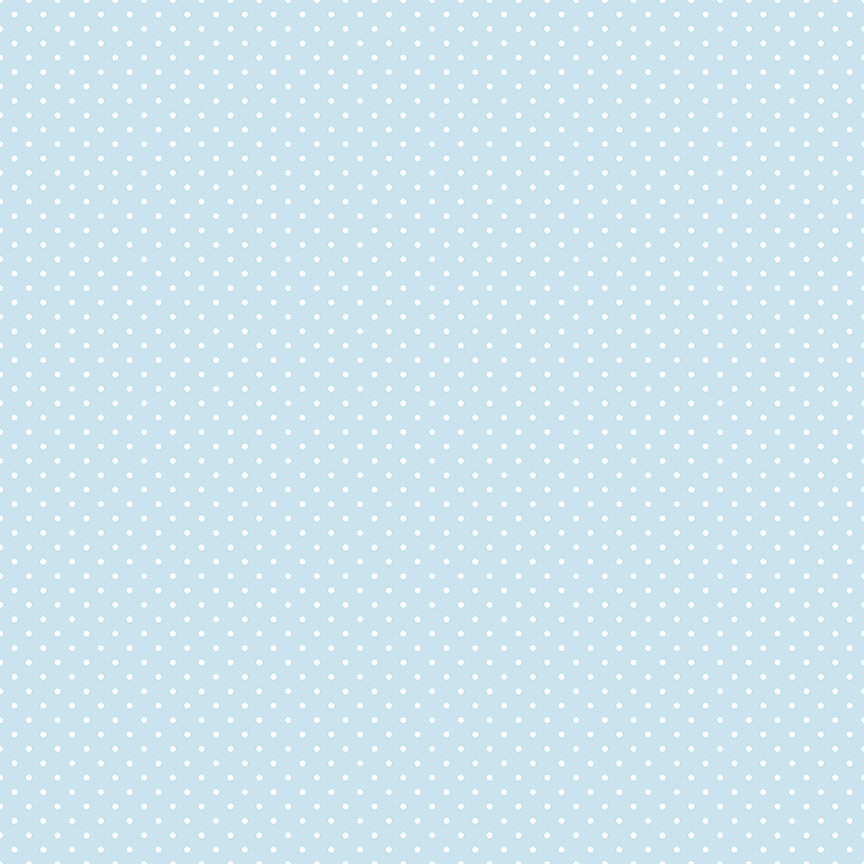 Swiss Dot White On Boy Blue Fabric by Riley Blake Designs, C670-BOYBLUE, 1/2 yard increments