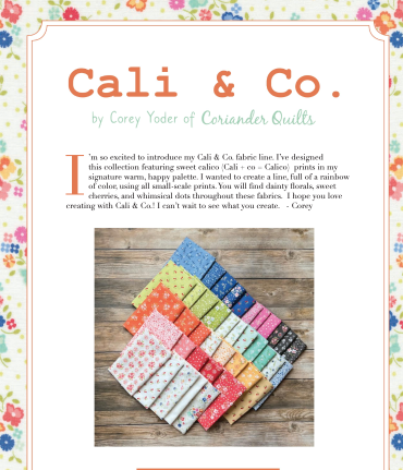 Cali Co Flower Dot Small Floral Cobalt by Corey Yoder of Moda Fabrics Fabric Yardage 29190 21, 1/2 yard increments