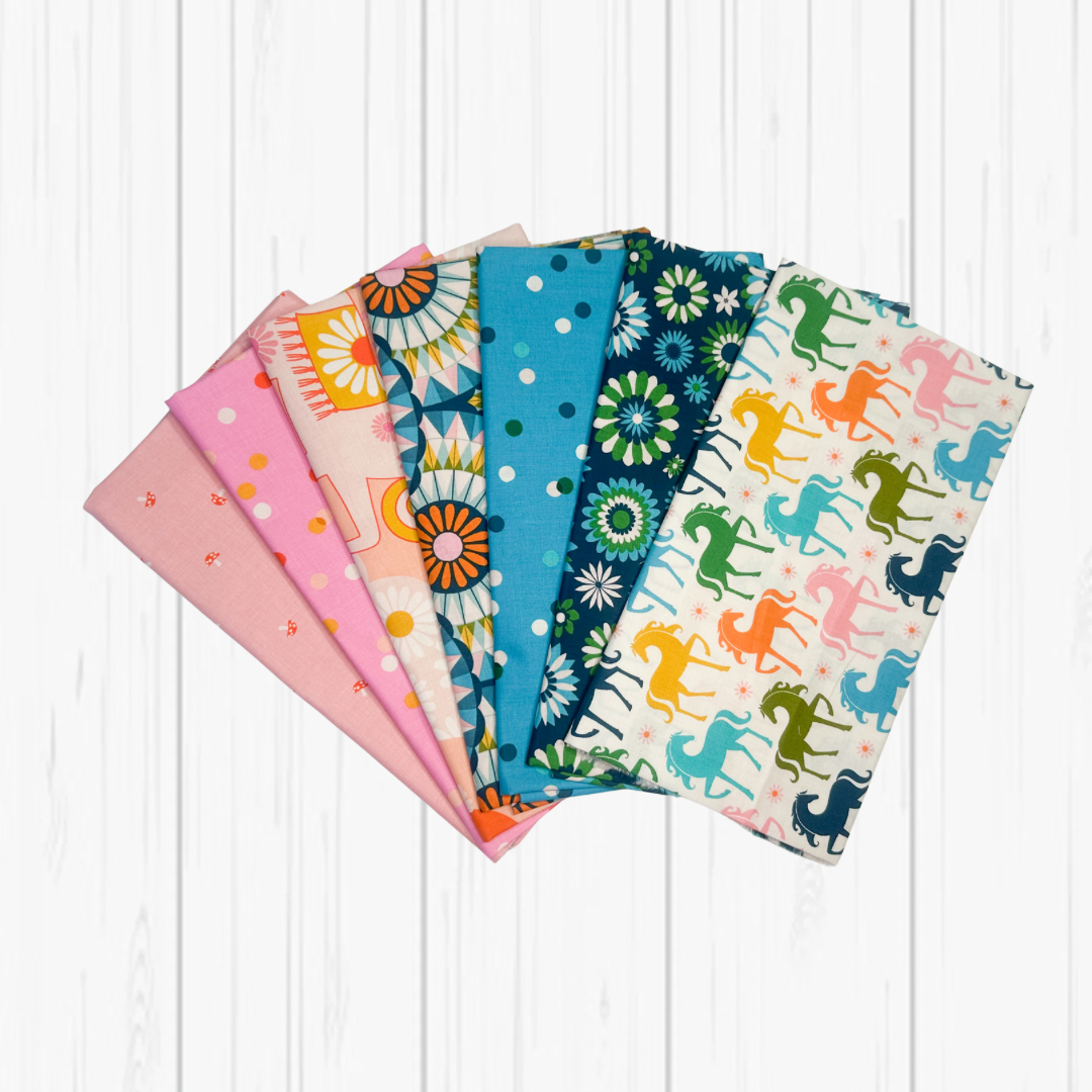 Carousel by Melody Miller for Ruby Star Society, Curated Half Yard and Fat Quarter Bundles (7 fabrics)