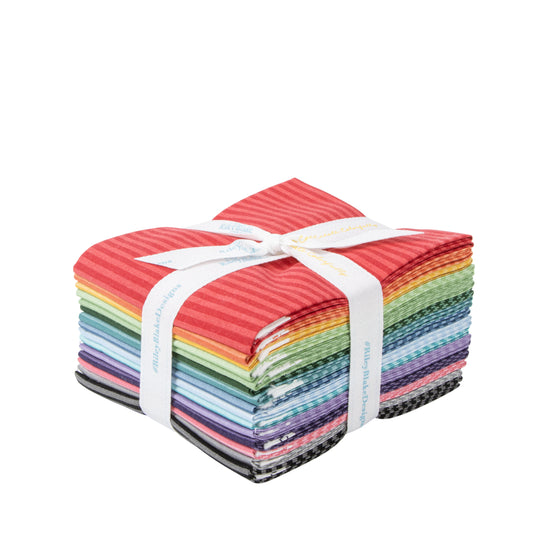 1/8" Tonal Stripe Fat Quarter Bundle (15 fat quarters) by Riley Blake Designs - FQ-500-15