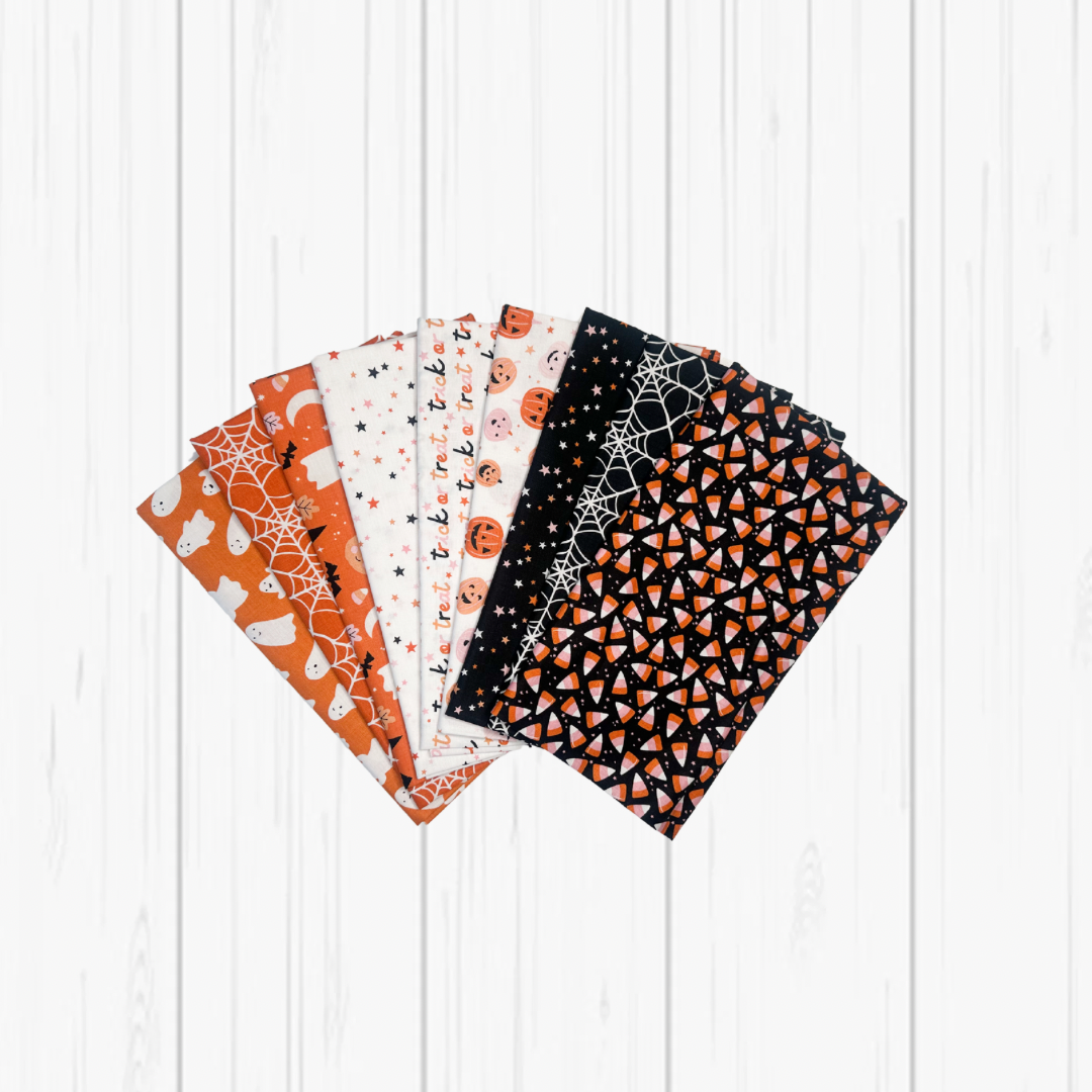 Hey Pumpkin by My Mind's Eye for Riley Blake Fabrics, Curated Half Yard and Fat Quarter Bundles (9 fabrics)