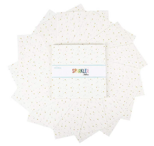 Sparkler White Stacker (10" squares) by Melissa Mortenson by Riley Blake Designs - 42 pieces 10-650W-42