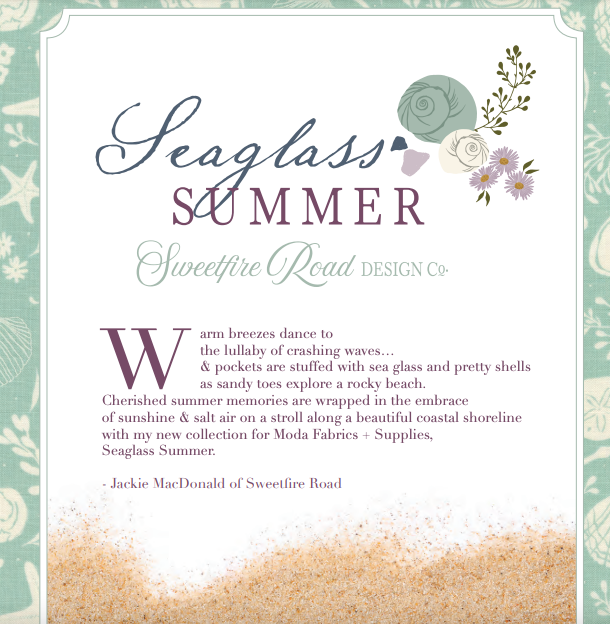 Seaglass Summer Sunshine Picnic Blanket Damask by Sweetfire Road of Moda Fabrics, 43182 28, 1/2 yard increments