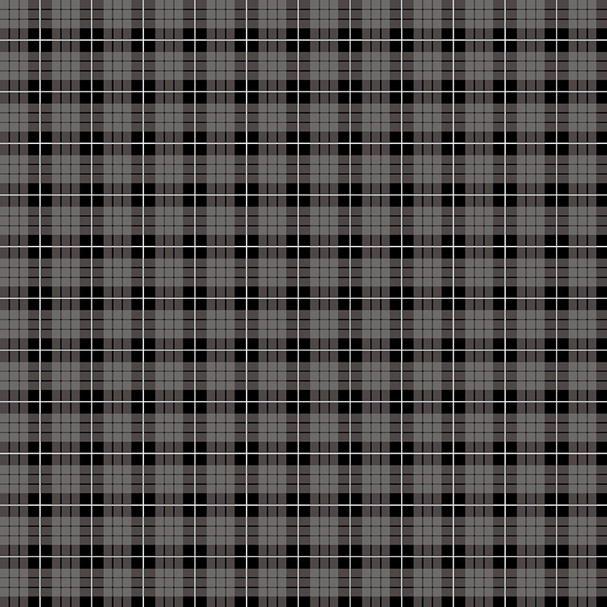 Wild at Heart Plaid Gray by Lori Whitlock for Riley Blake Fabrics C9825-GRAY, 1/2 yard increments