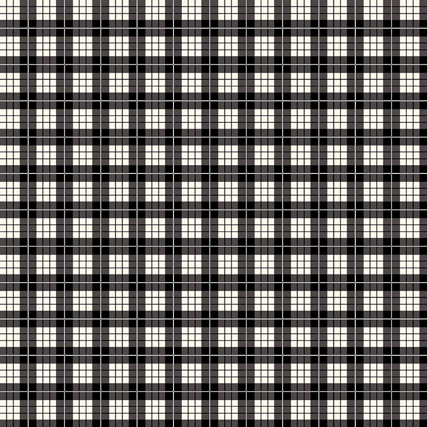Wild at Heart Plaid Black by Lori Whitlock for Riley Blake Fabrics C9825-BLACK