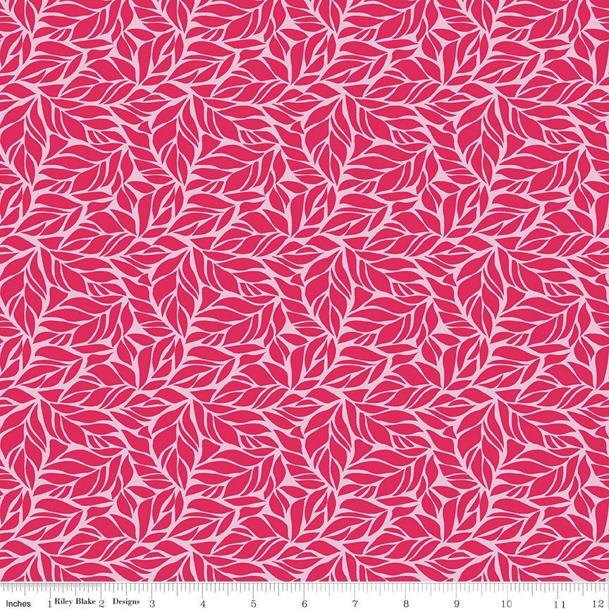 Fleur Foliage Dark Pink by Sedef Imer of Riley Blake Designs C9871-DKPINK