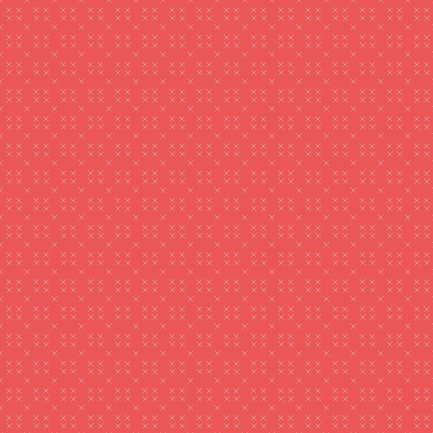 Strawberry Honey Cross Stitch Cayenne by Gracey Larson for Riley Blake Fabrics C10246-CAYENNE