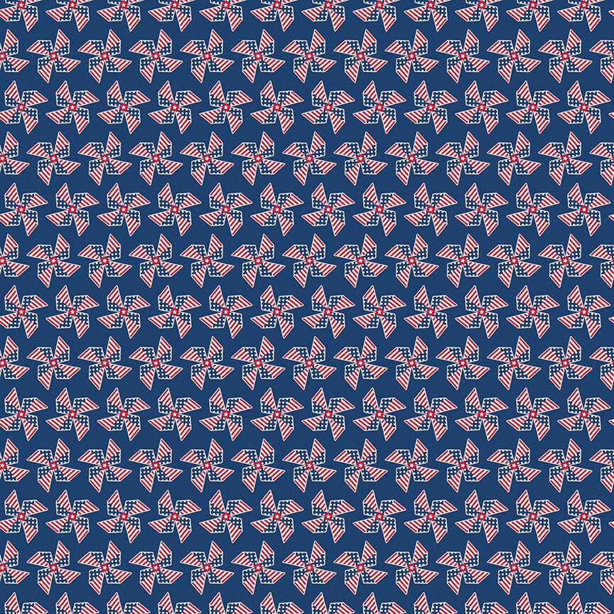 Land of Liberty Pinwheels Navy by My Mind's Eye for Riley Blake Fabrics C10565-NAVY