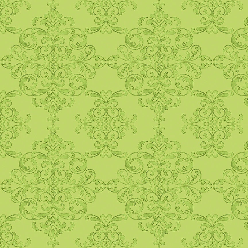 Lucy June Damask Lime by Lila Tueller for Riley Blake Fabric C11222-LIME