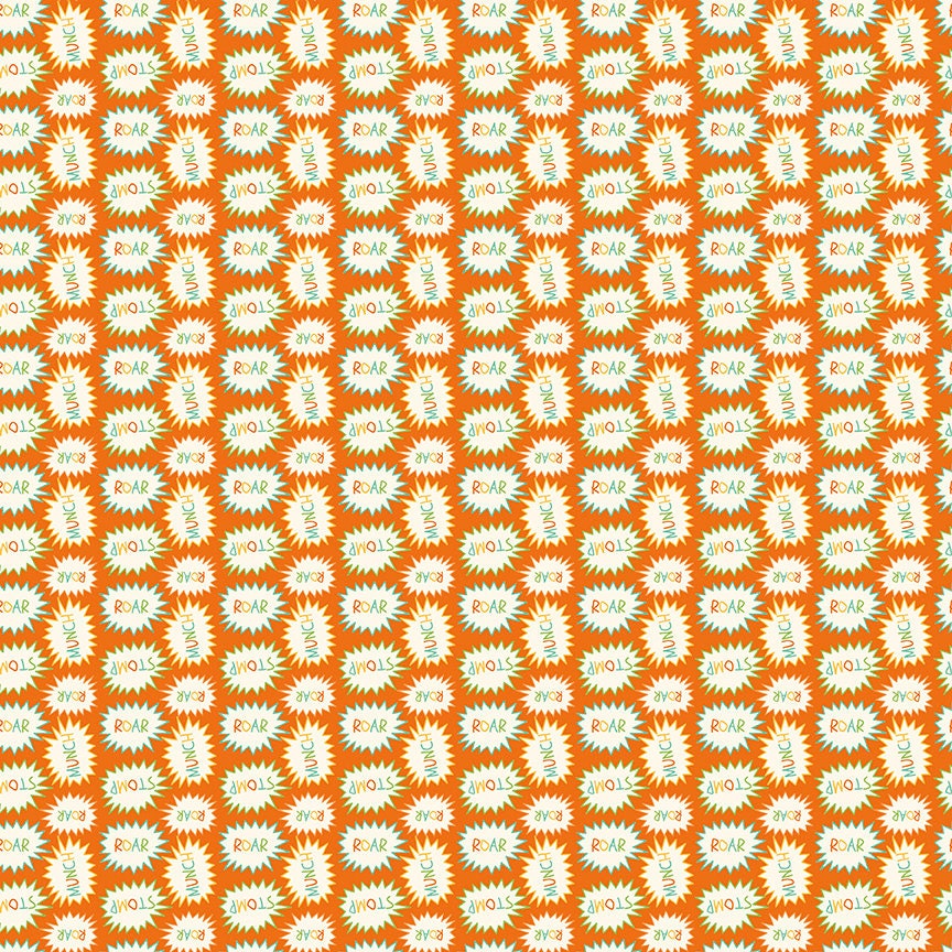 Eat Your Veggies Callouts Orange by Sandy Gervais for Riley Blake Fabrics C11112-ORANGE