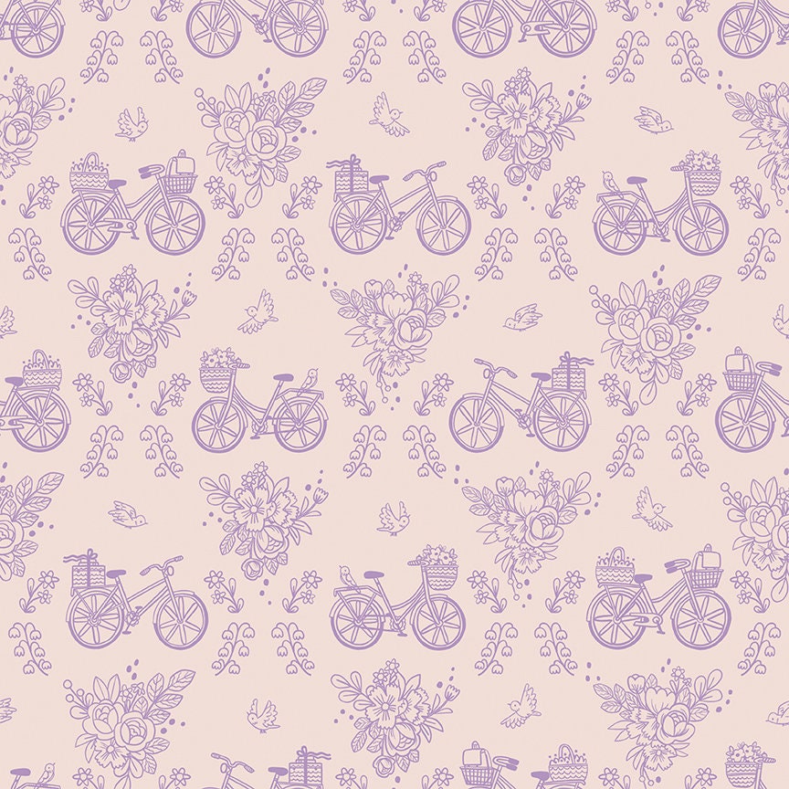 Sweet Picnic Bicycle Ride Blush by Natàlia Juan Abelló for Riley Blake Designs C12092-BLUSH