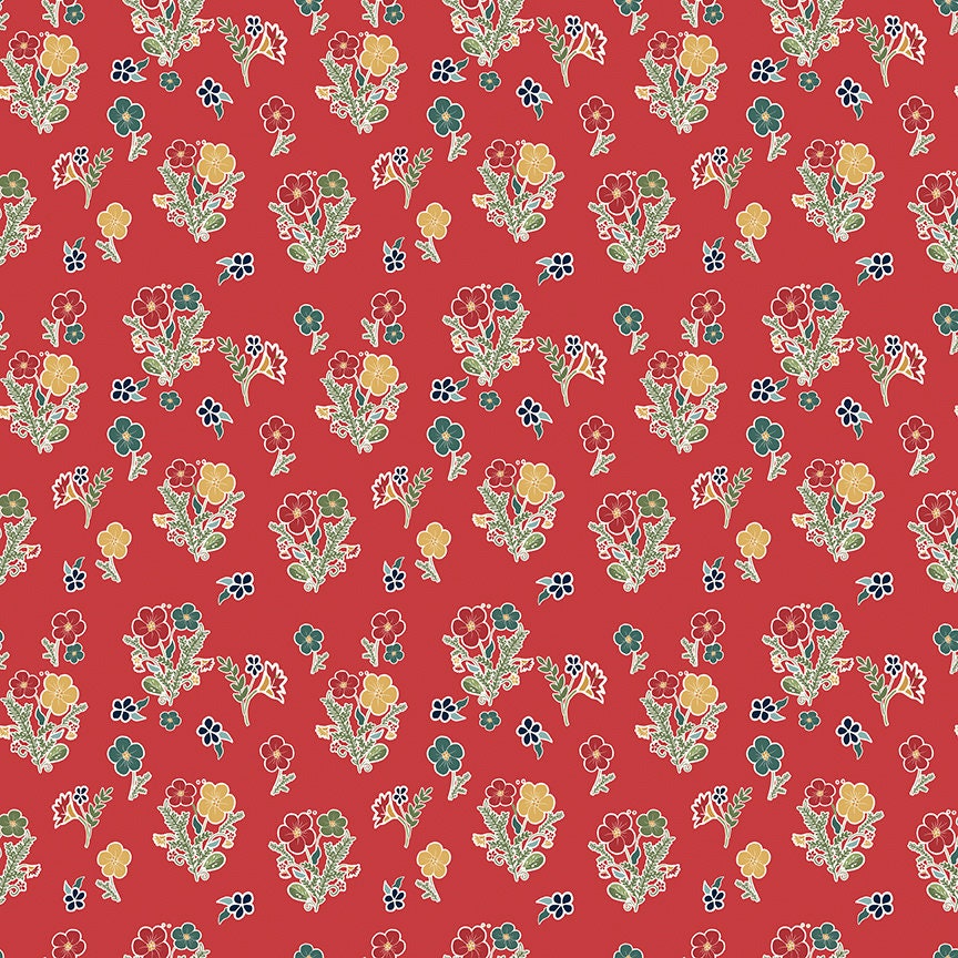 Love you Smore Floral Red by Gracey Larson for Riley Blake Fabrics C12144-RED