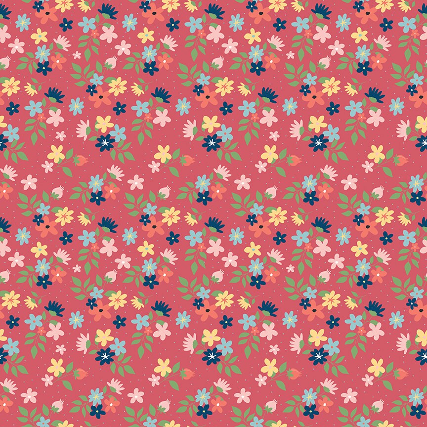 Sew Much Fun Floral Tearose by Echo Park Paper Co. for Riley Blake Fabrics C12456-TEAROSE