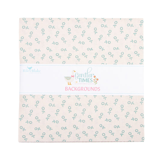 Gentler Times Backgrounds Layer Cake (10" squares) by Lori Holt by Riley Blake Designs - 42 pieces assorted 10-16470B-42